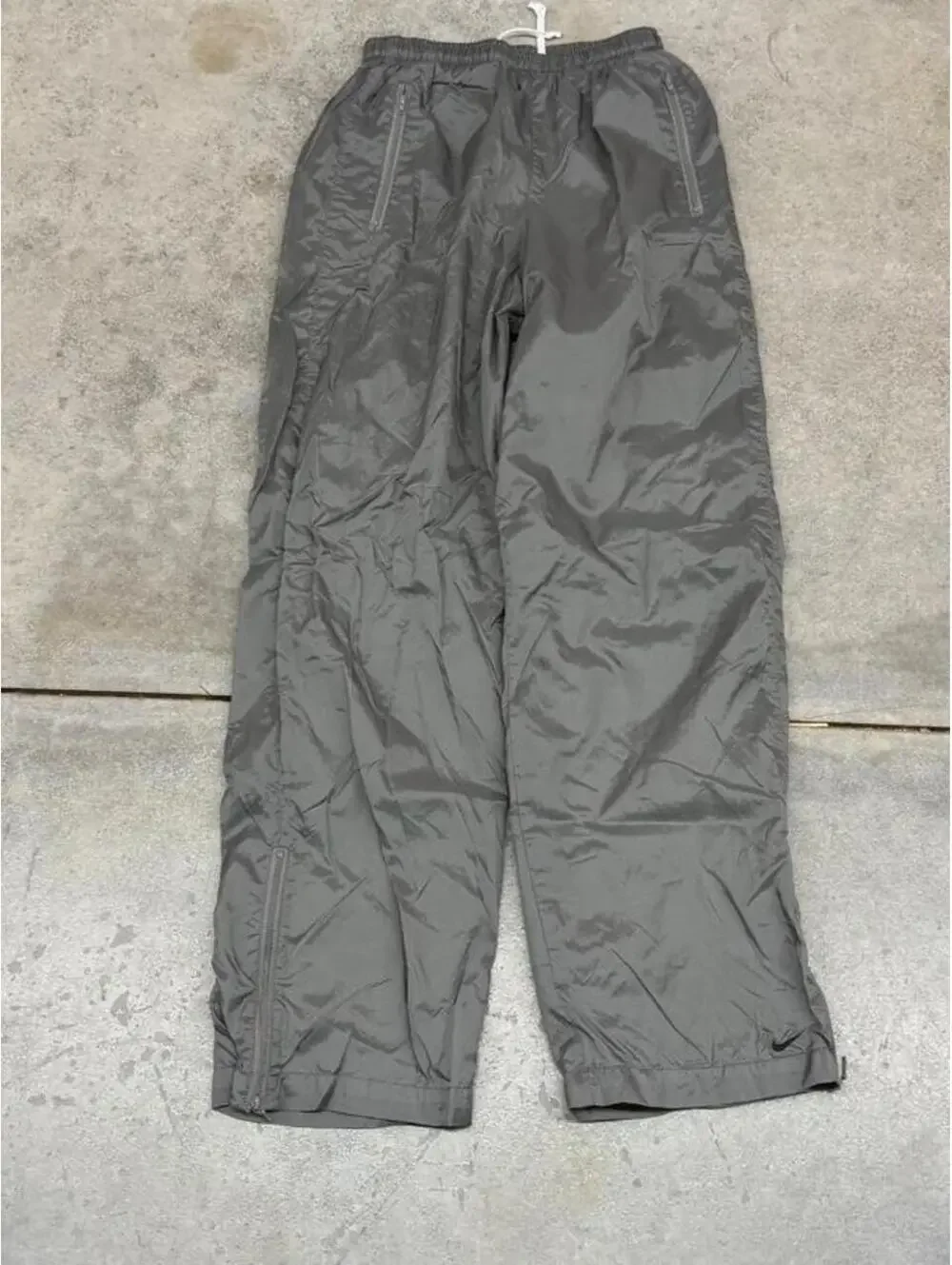 vintage nike grey small swoosh relaxed baggy fit track pants size small